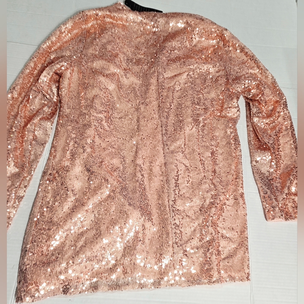 Women’s Sequin Open Front Blazer Jacket Sparkly Glitter Long Sleeve XL NWT - Picture 7 of 9